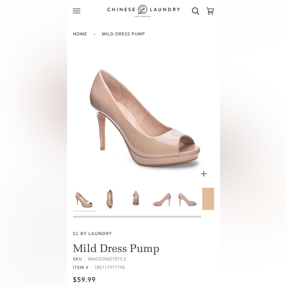 BRAND NEW.  CL by Chinese laundry mid dress pump in color nude. Size 9.5
